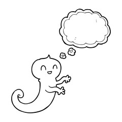 thought bubble cartoon ghost