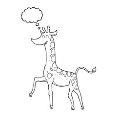 thought bubble cartoon giraffe