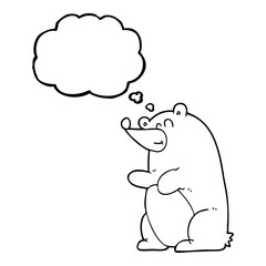 thought bubble cartoon bear