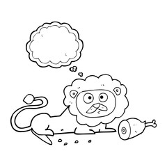 thought bubble cartoon lion