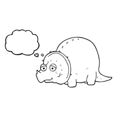 thought bubble cartoon dinosaur