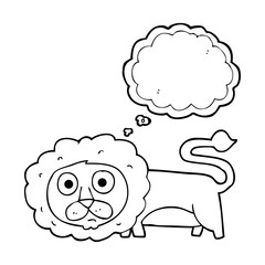 thought bubble cartoon lion