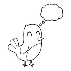 thought bubble cartoon robin