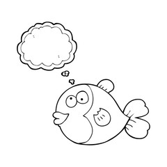 thought bubble cartoon fish