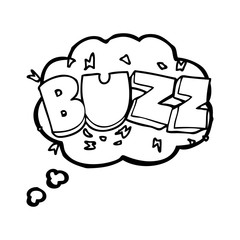 thought bubble cartoon buzz symbol