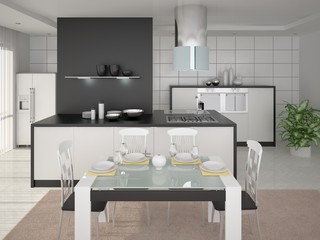 The design of the modern kitchen.