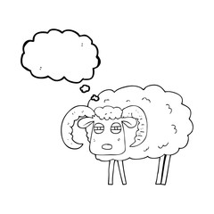 thought bubble cartoon ram