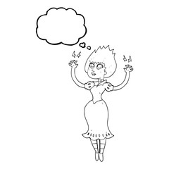 thought bubble cartoon vampire girl