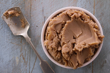 freshly made chestnut puree © neillangan