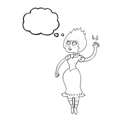 thought bubble cartoon vampire girl