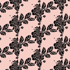 Rose pattern background texture. Vector