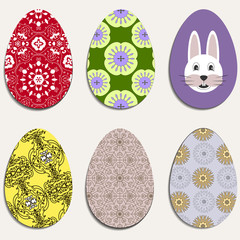 Set of color Easter eggs