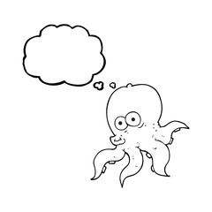 thought bubble cartoon octopus