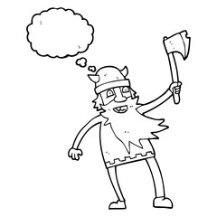 thought bubble cartoon viking