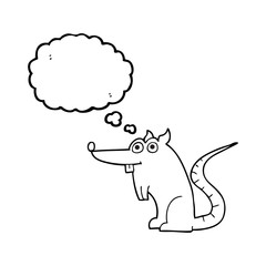 thought bubble cartoon rat