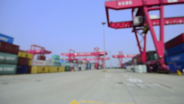 Busy container port