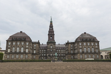 Fototapeta na wymiar Front view of the main building and the Platz in front of Christ