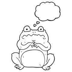 thought bubble cartoon funny frog