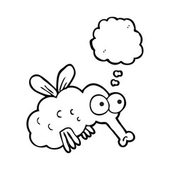 thought bubble cartoon fly
