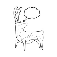 thought bubble cartoon manly stag