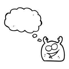 thought bubble cartoon little alien