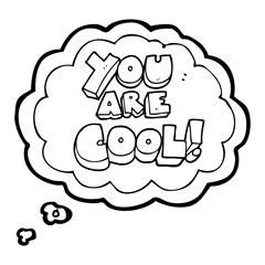 you are thought bubble cartoon cool symbol