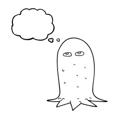 thought bubble cartoon halloween ghost