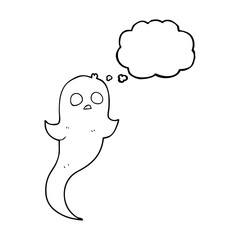 thought bubble cartoon halloween ghost