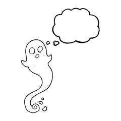 thought bubble cartoon halloween ghost