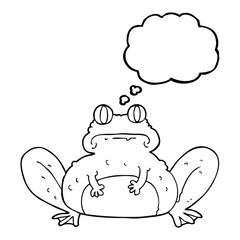 thought bubble cartoon frog