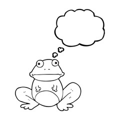 thought bubble cartoon frog
