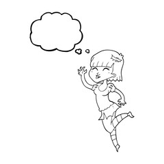 thought bubble cartoon vampire girl