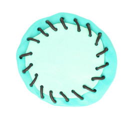 Plasticine banner isolated on white