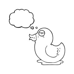 thought bubble cartoon rubber duck