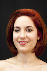 Portrait of Beautiful Young Haired Woman