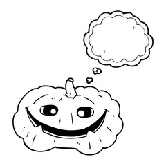 thought bubble cartoon pumpkin