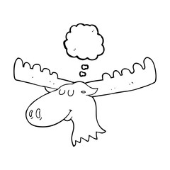 thought bubble cartoon moose