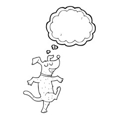 thought bubble cartoon dancing dog