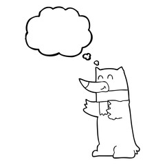 thought bubble cartoon bear