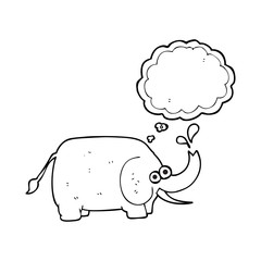 thought bubble cartoon elephant