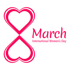 Happy Women's Day greeting card with beautiful designing 