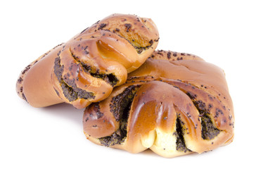 Two crispy buns with poppy seeds