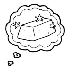 thought bubble cartoon gold