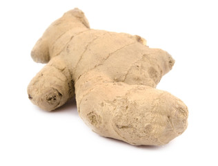 Ginger root on a white background