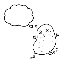 thought bubble cartoon potato running