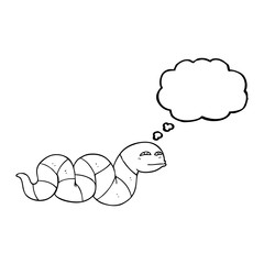 thought bubble cartoon snake