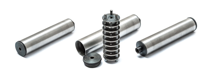 Guns silencer assembled and disassembled