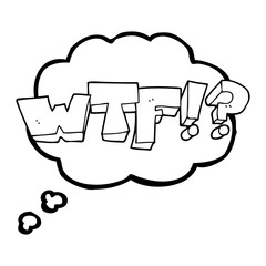 thought bubble cartoon WTF symbol