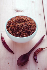 chili paste thai food ,made from grilled fish