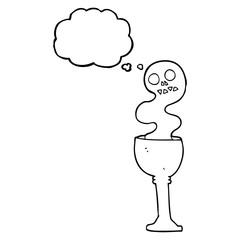 thought bubble cartoon spooky halloween goblet